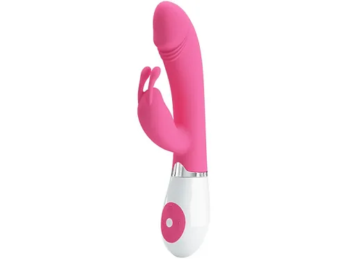 Vibrador | PRETTY LOVE Vibrador de Conejo Gene, A base de silicona, 30 velocidades, Rosa